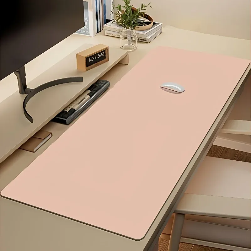 Grand tapis de souris en similicuir, tapis de bureau imperméable et antidérapant, facile à nettoyer, 1 pièce 6