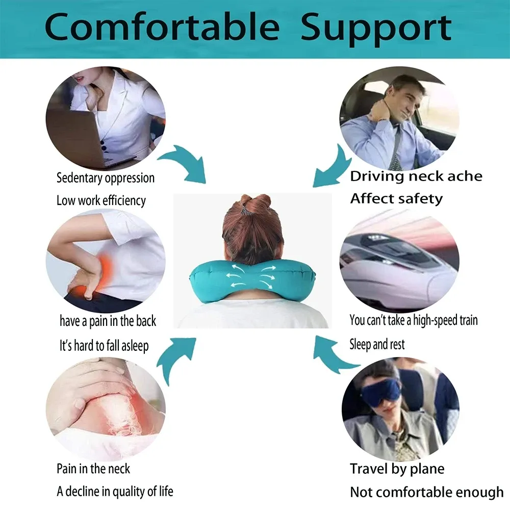 Coussin de nuque gonflable, mise en situation