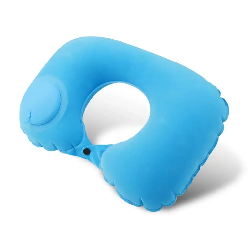 Oreiller de voyage gonflable en U, coussin de soutien cervical portable, confortable pour dormir, gonflage rapide par pression 11