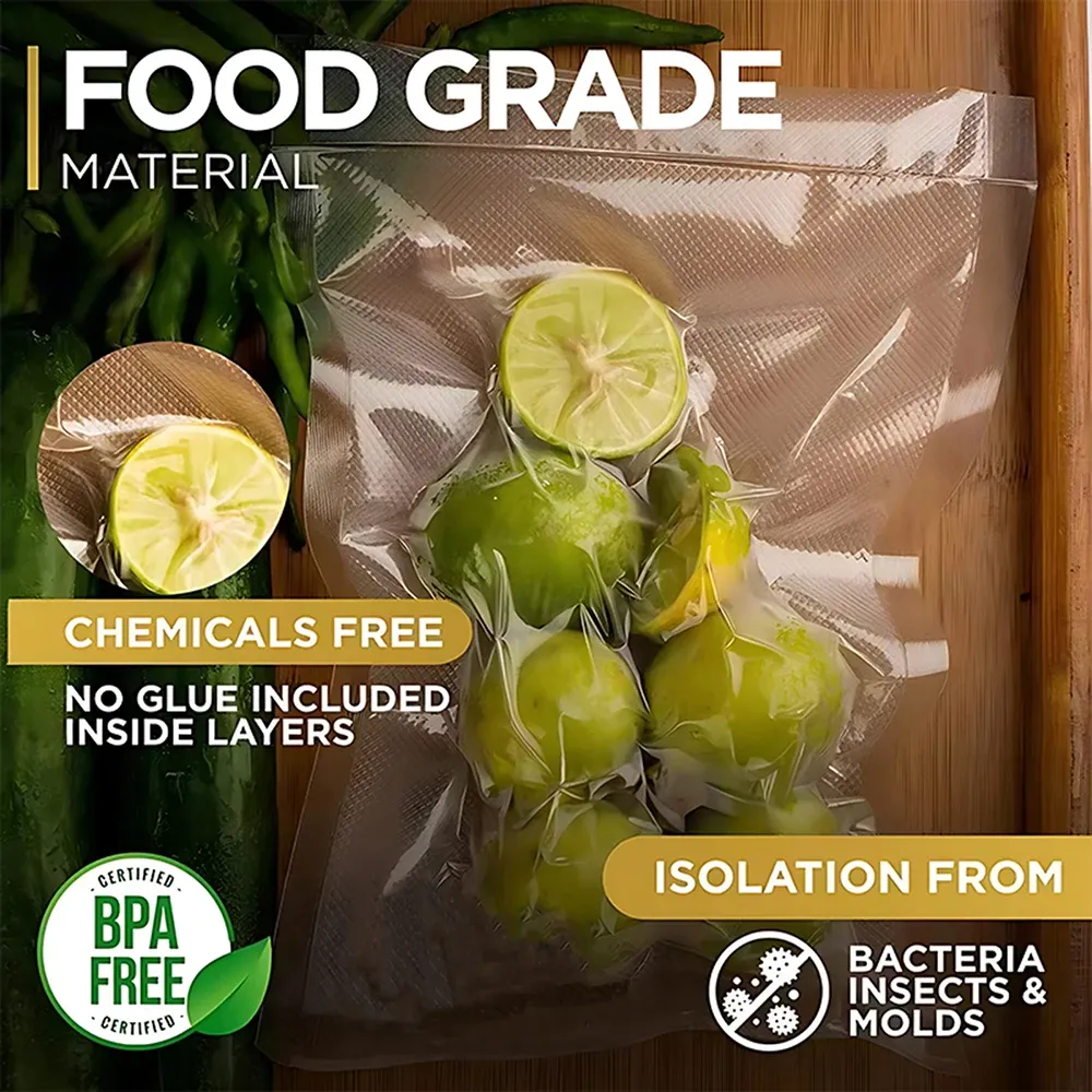 Sacs sous vide alimentaires sans BPA, réutilisables, lot de 50 5