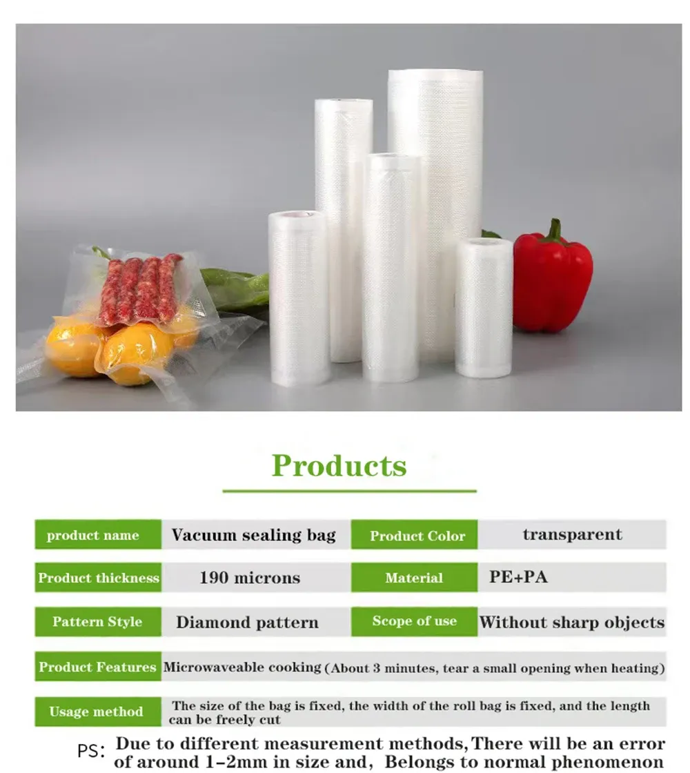 Sacs de mise sous vide réutilisables, format pratique