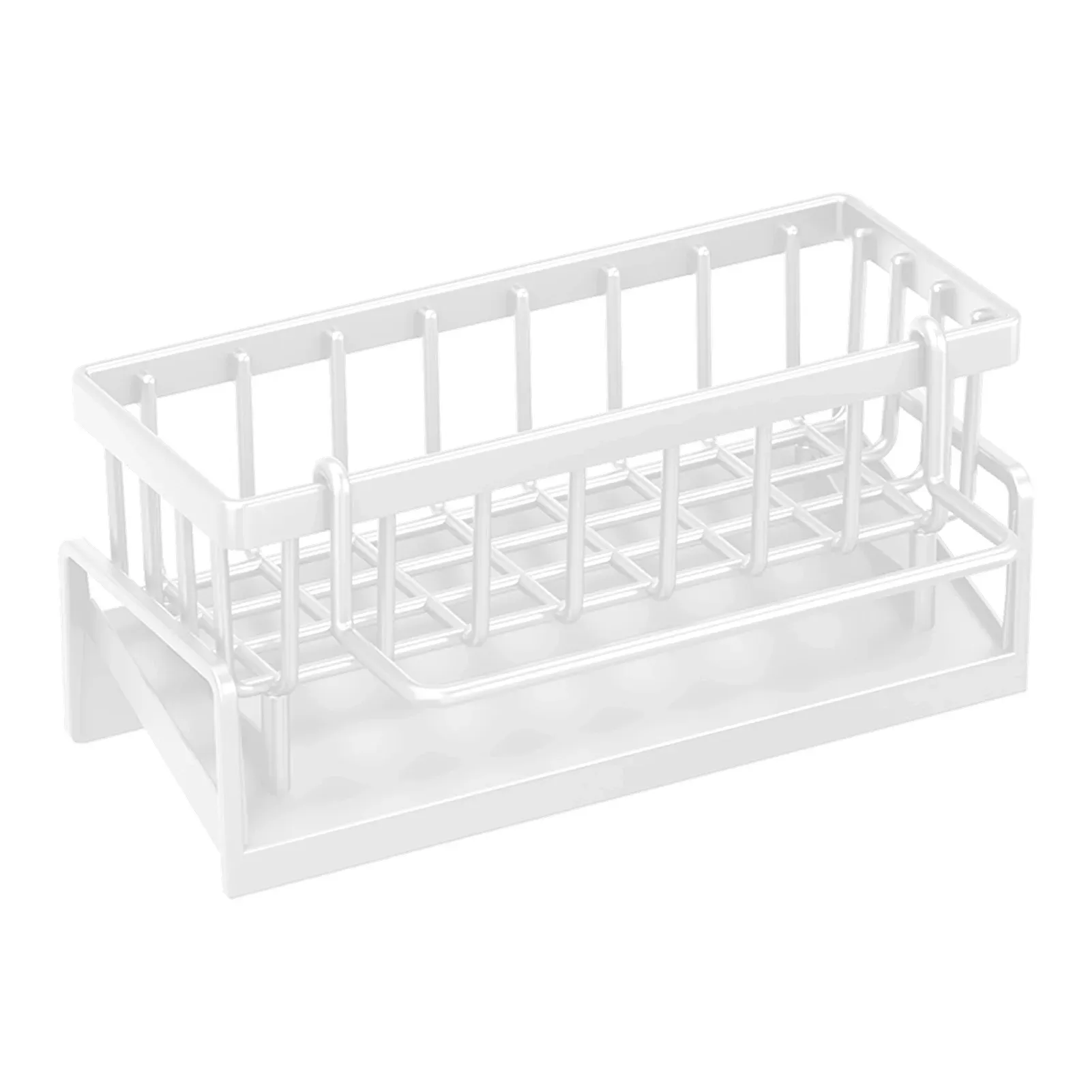 Organisateur d'évier de cuisine, support de comptoir multifonctionnel pour éponges, chiffons de nettoyage et brosses, égouttoir et rangement pour liquide vaisselle 9