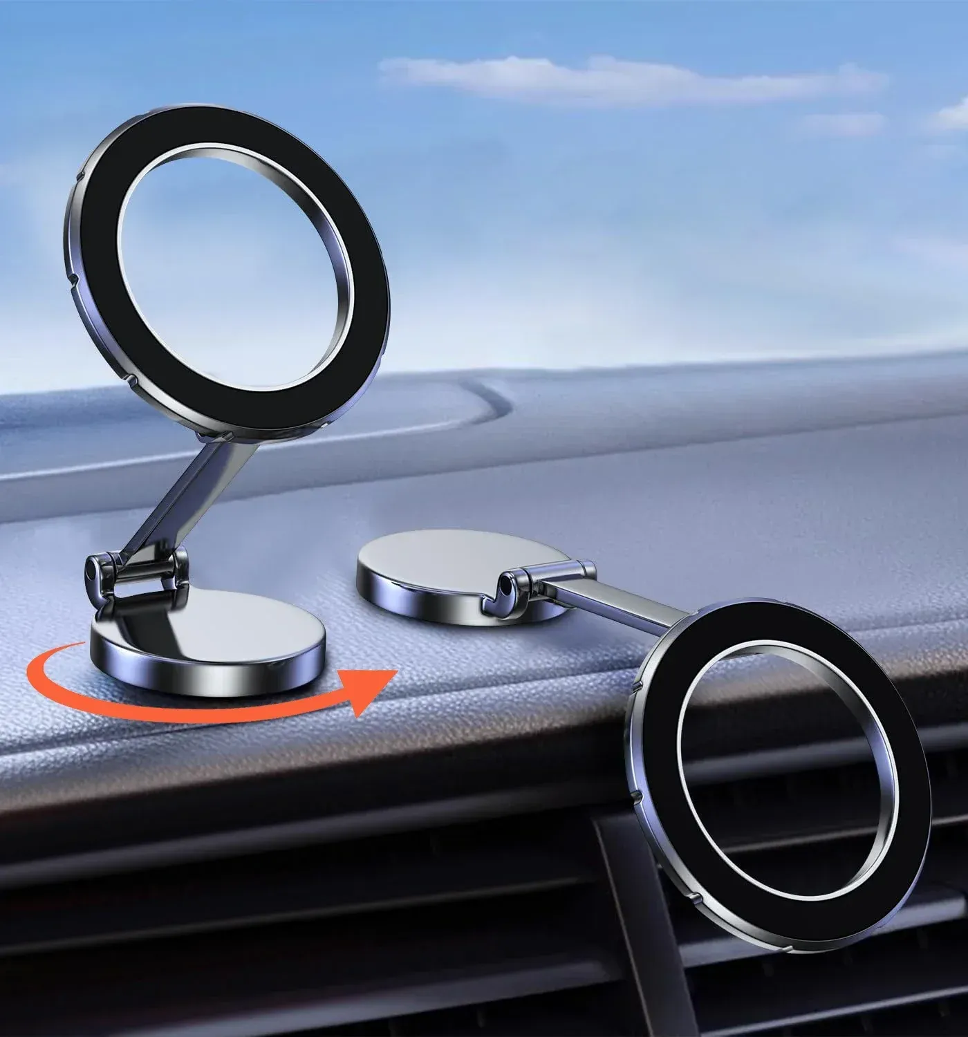 Support de téléphone magnétique MagSafe pour voiture compatible iPhone 14, 15 et 16, Android, supports de téléphone portable, support de placement, 1080 1