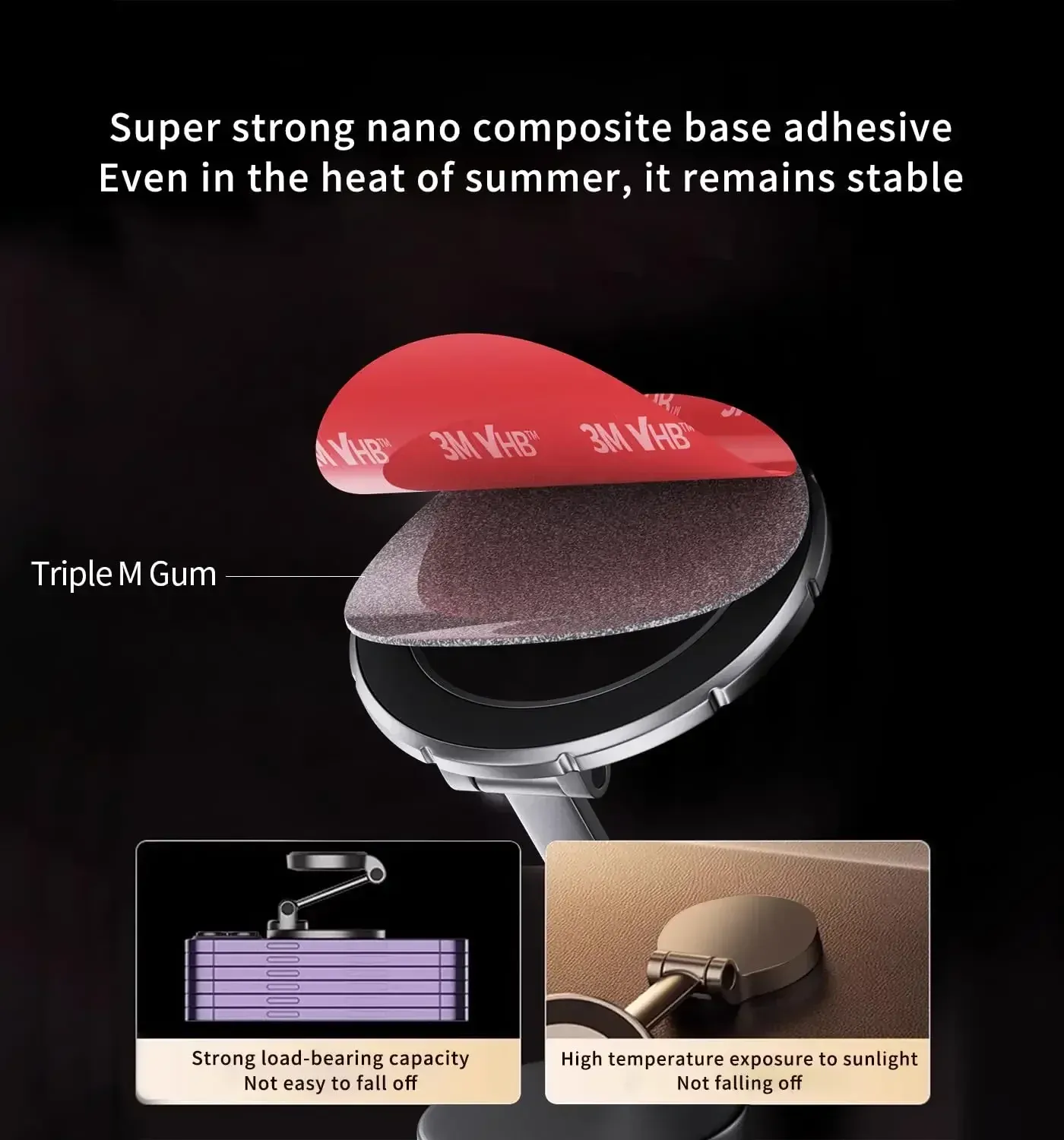 Support de téléphone magnétique MagSafe pour voiture compatible iPhone 14, 15 et 16, Android, supports de téléphone portable, support de placement, 1080 3
