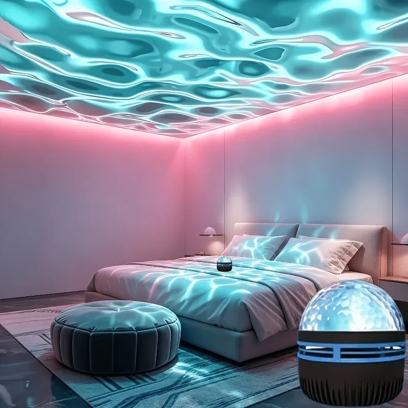 Projecteur RGB à effet vagues océaniques et ciel étoilé, veilleuse pour chambre et décoration de fête 3