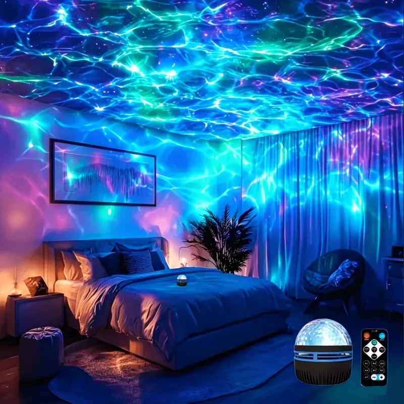Effet d'ondes lumineuses sur les murs