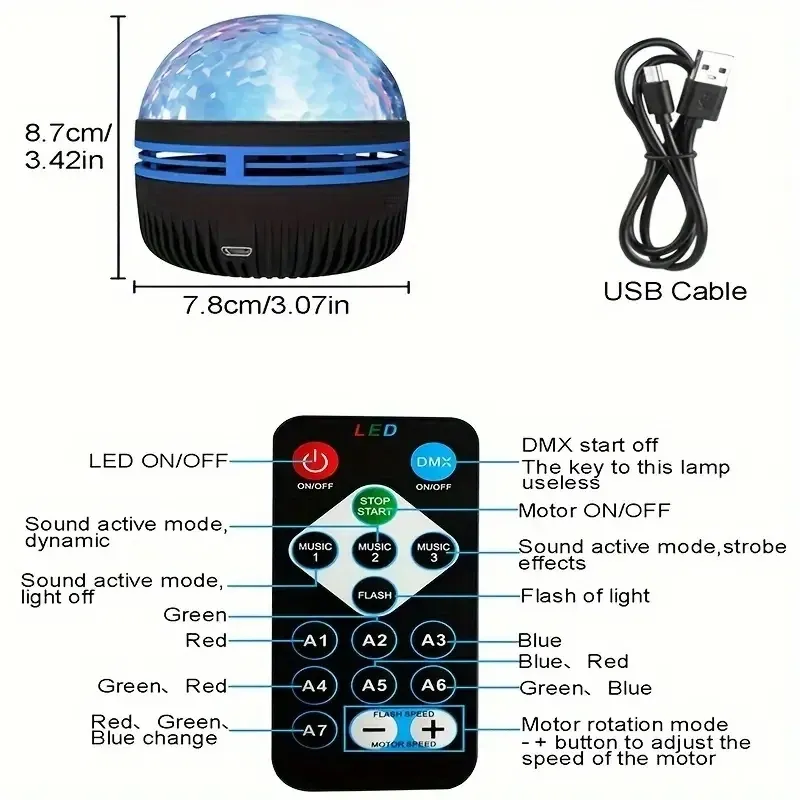 Projecteur RGB à effet vagues océaniques et ciel étoilé, veilleuse pour chambre et décoration de fête 7