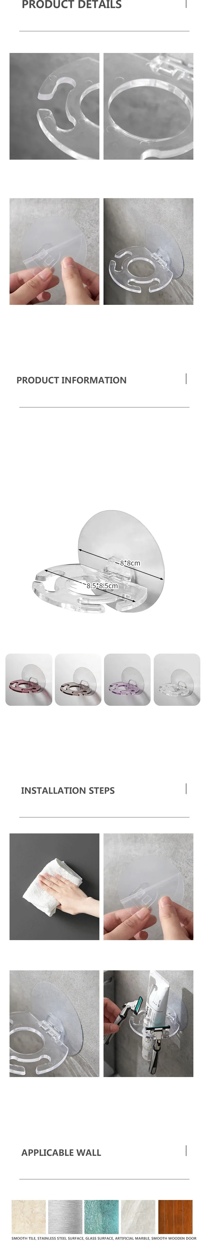 Accessoires de rangement de salle de bain installés au mur