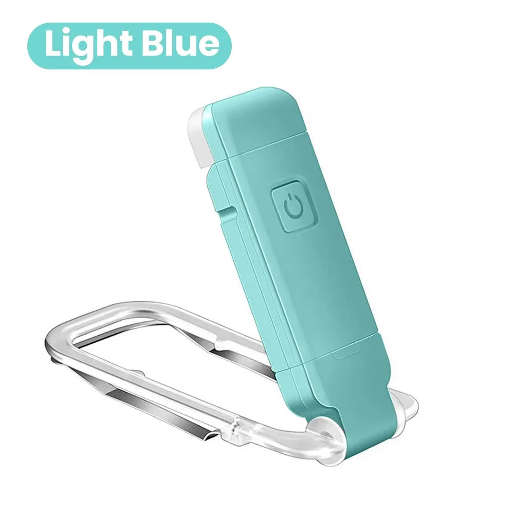Lampe de lecture LED pliable rechargeable par USB, portable, à protection oculaire, 3 couleurs de lumière et luminosité réglable 8
