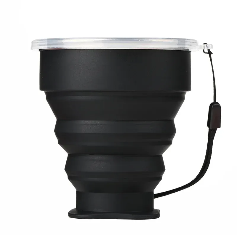 Tasse pliante en silicone, accessoire de voyage