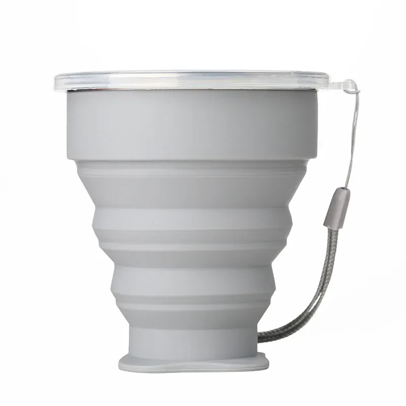 Tasse pliante en silicone, finition