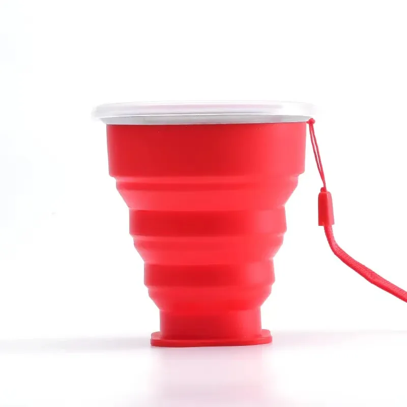 Tasse pliable en silicone avec couvercle, format voyage 200 ml 17