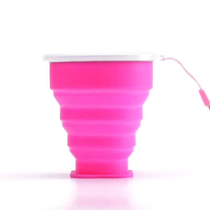 Tasse pliable en silicone avec couvercle, format voyage 200 ml 13