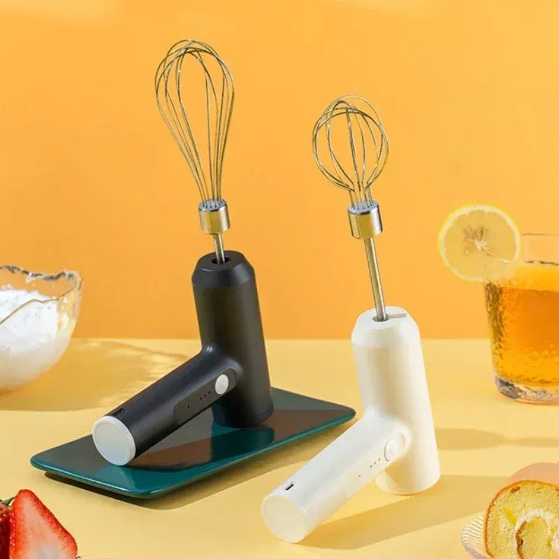 Batteur à œufs électrique rechargeable et portable, 3 vitesses 4