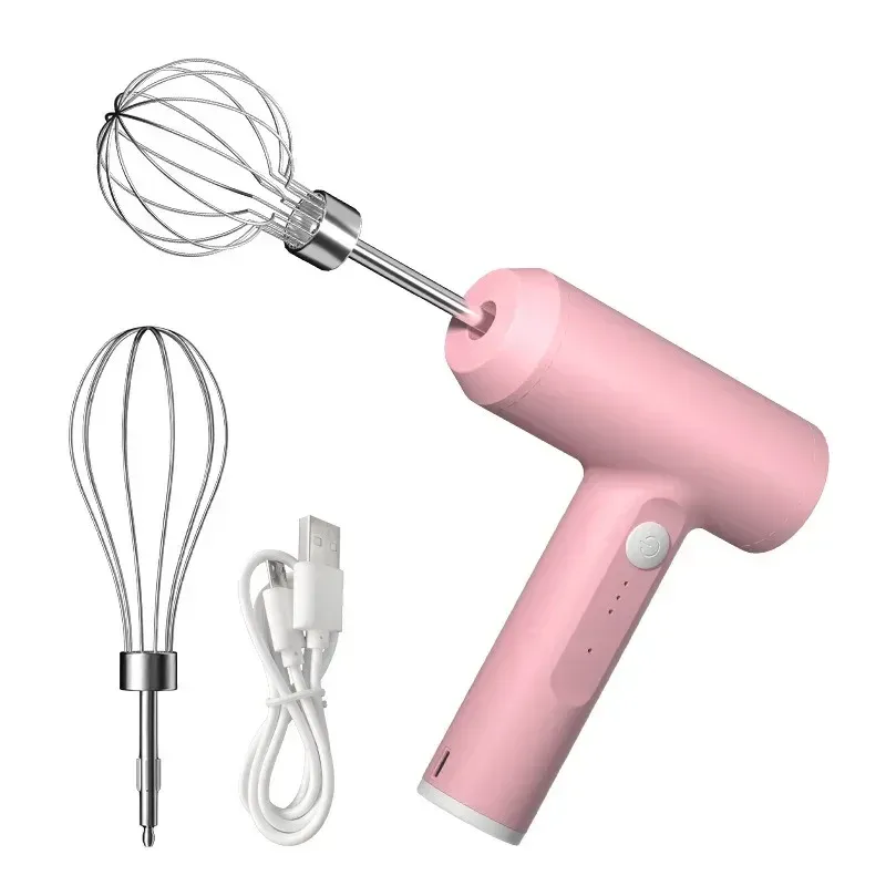 Batteur à œufs électrique rechargeable et portable, 3 vitesses 7