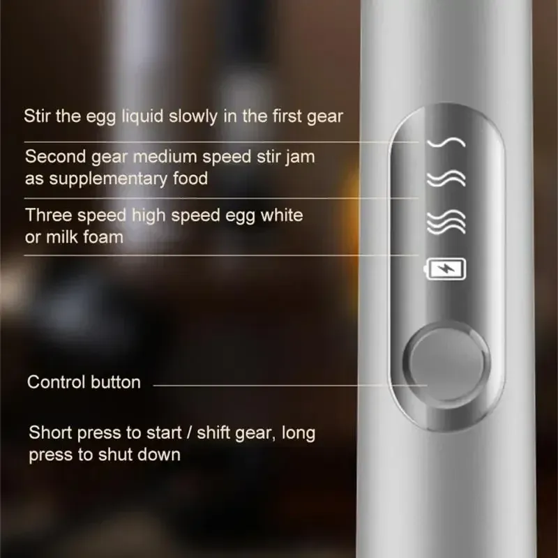 Mousseur à lait électrique sans fil rechargeable par USB, portable 5