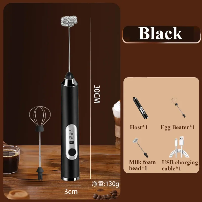 Mousseur à lait électrique sans fil rechargeable par USB, portable 7