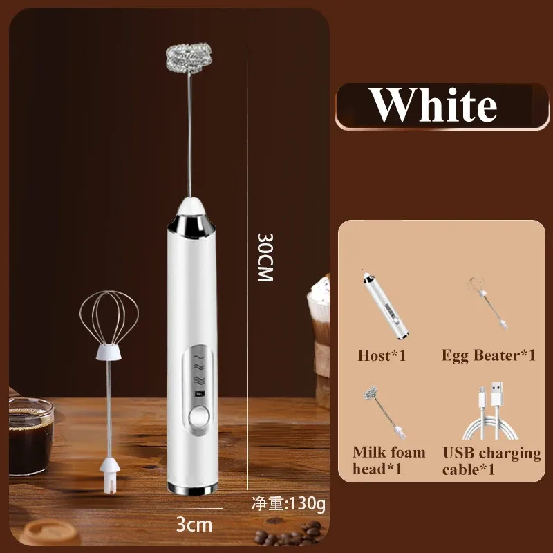 Mousseur à lait électrique sans fil rechargeable par USB, portable 8