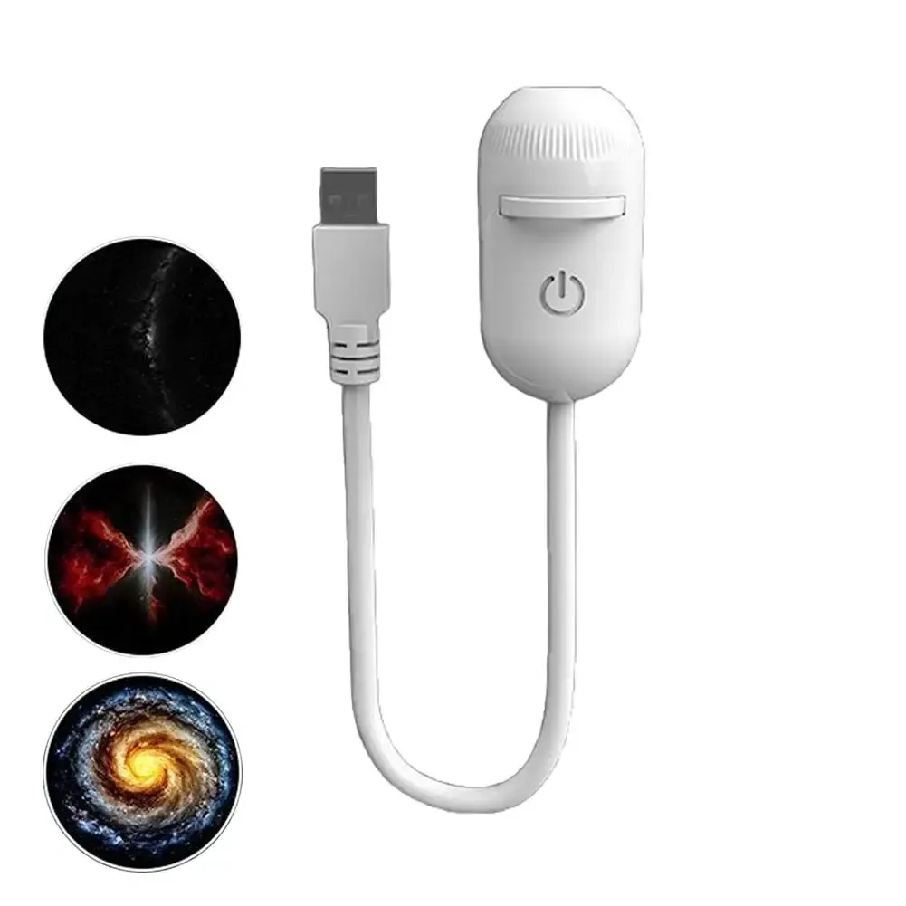 Projecteur de Galaxie USB 2-en-1 Mini Galaxy 360 avec Lampe d'Ambiance LED Rotative Ciel Étoilé Saturne 8