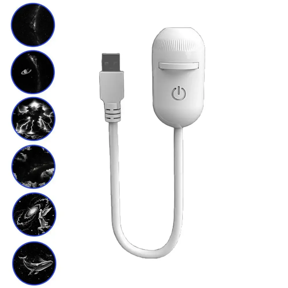 Projecteur de Galaxie USB 2-en-1 Mini Galaxy 360 avec Lampe d'Ambiance LED Rotative Ciel Étoilé Saturne 7