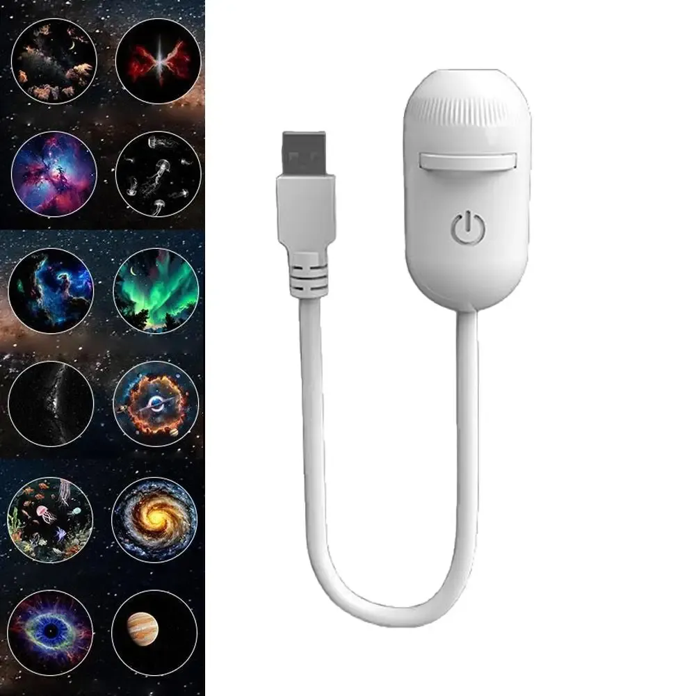 Projecteur de Galaxie USB 2-en-1 Mini Galaxy 360 avec Lampe d'Ambiance LED Rotative Ciel Étoilé Saturne 11