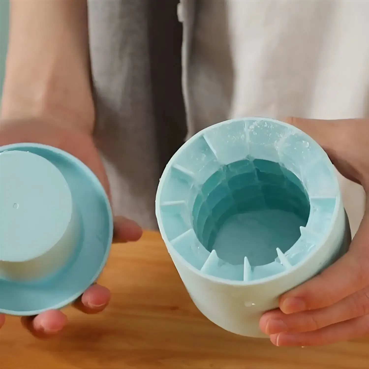Moule rond en silicone pour glaçons, présentation détaillée
