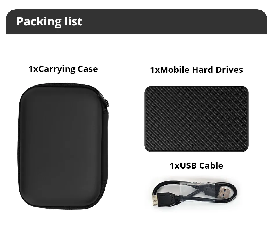 Disque dur externe portable, finitions