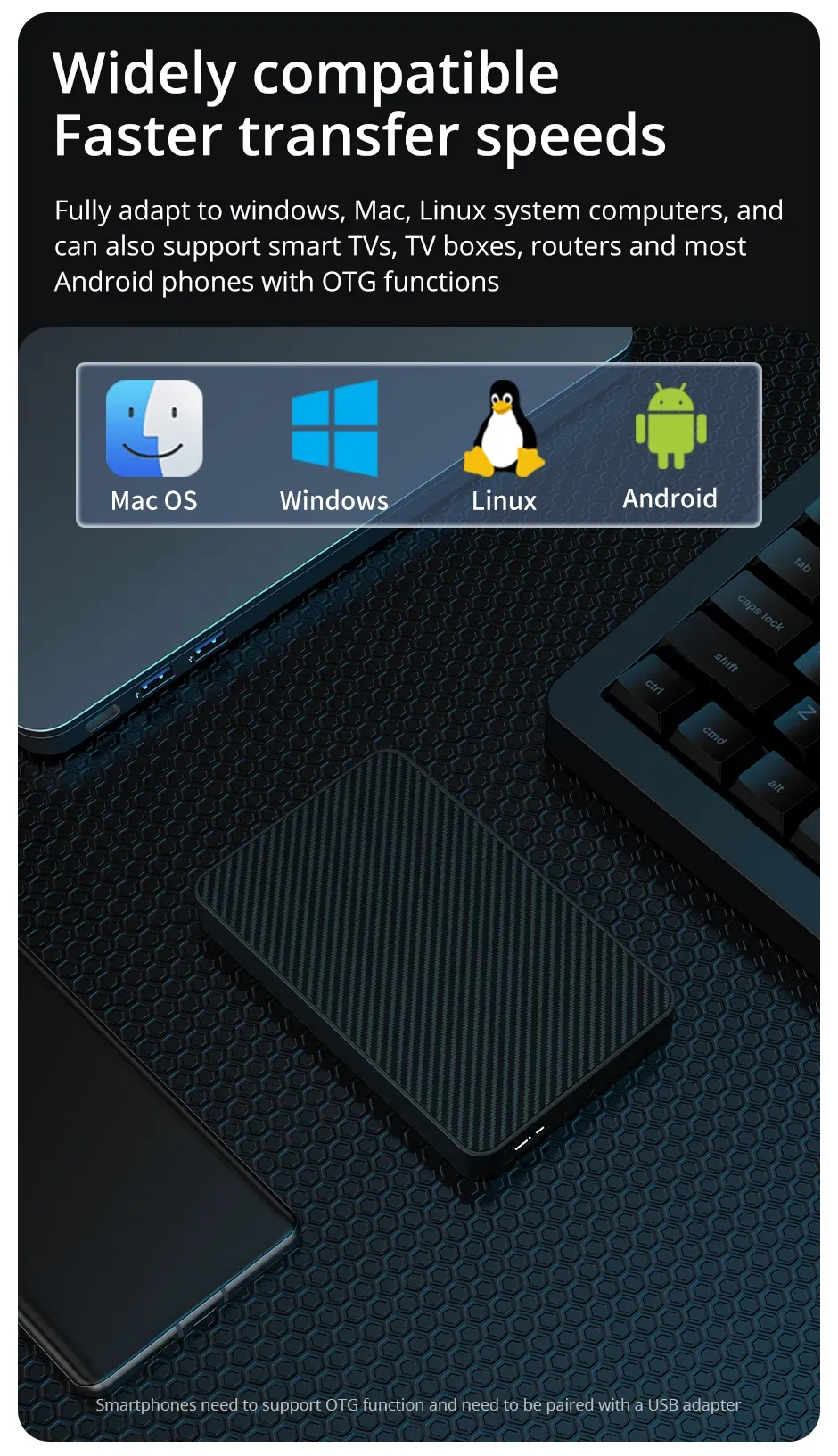 Disque dur externe portable, connexion