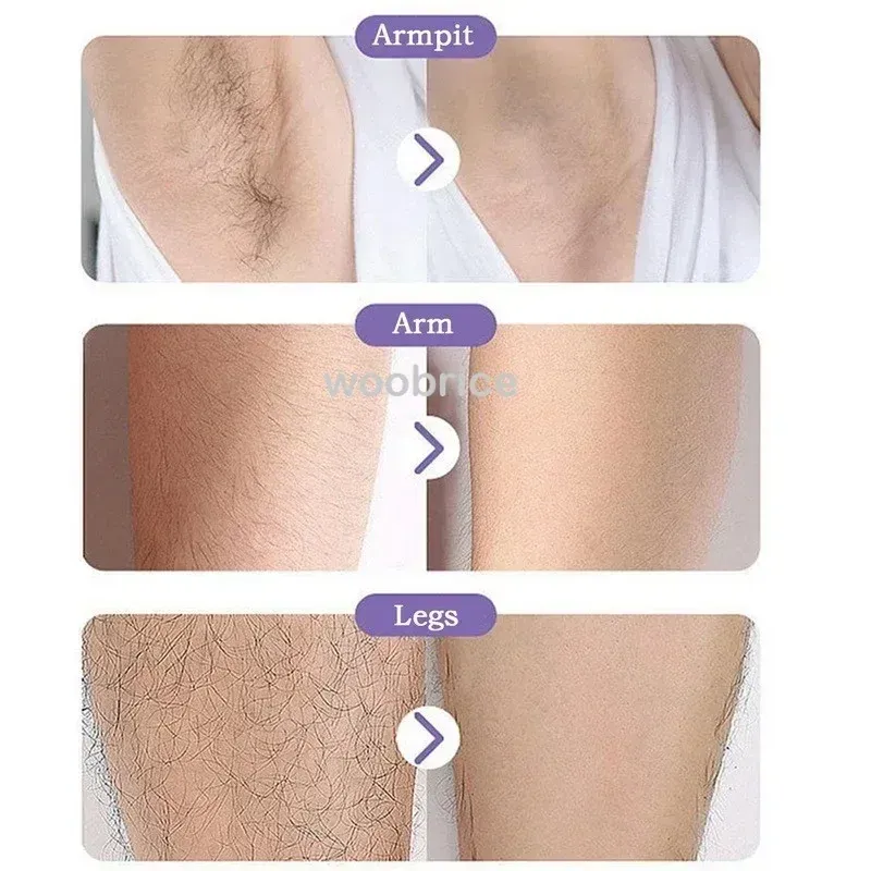 Gomme d'épilation en cristal réutilisable pour les jambes, indolore 3
