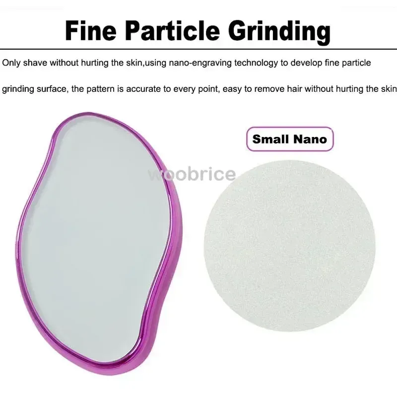 Gomme d'épilation en cristal réutilisable pour les jambes, indolore 4
