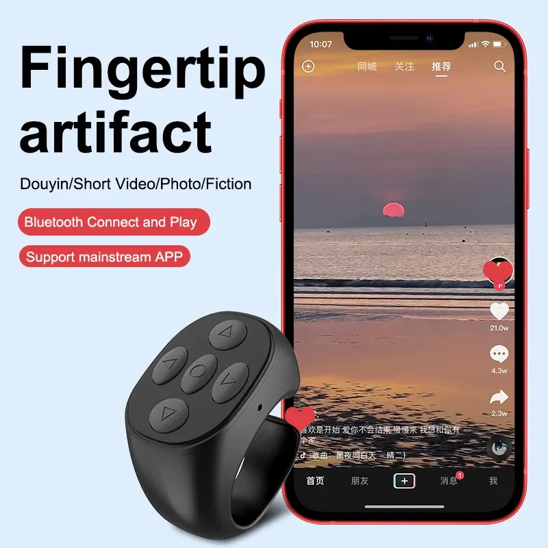 Télécommande Bluetooth sans fil pour selfie, compatible smartphones Xiaomi et Apple 2