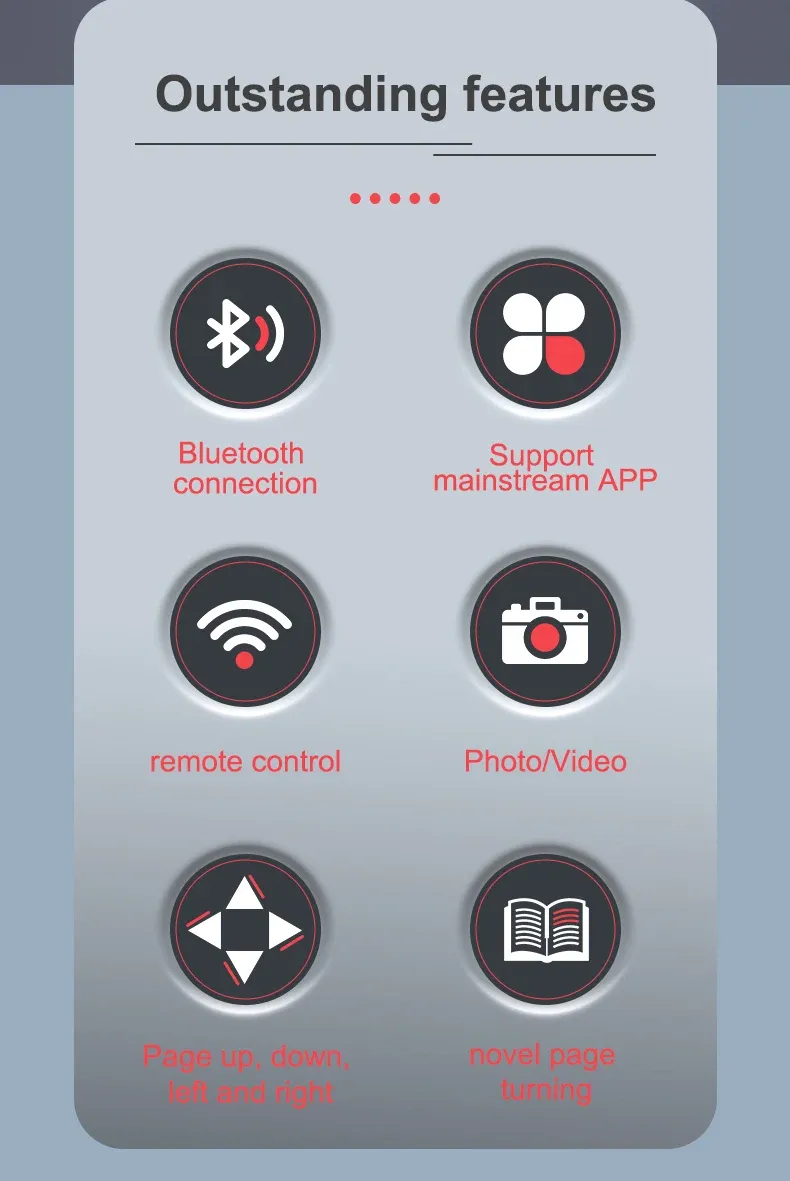 Télécommande pour selfie, détail du design