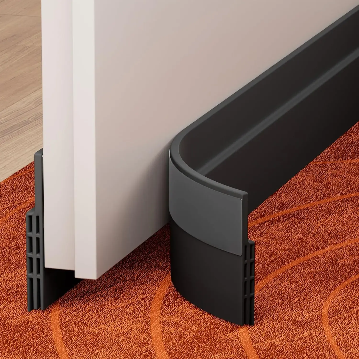 YITAPE Bande d'étanchéité sous porte 4,5 cm x 1 m, bloqueur de bruit et anti-poussière pour maison et garage 10