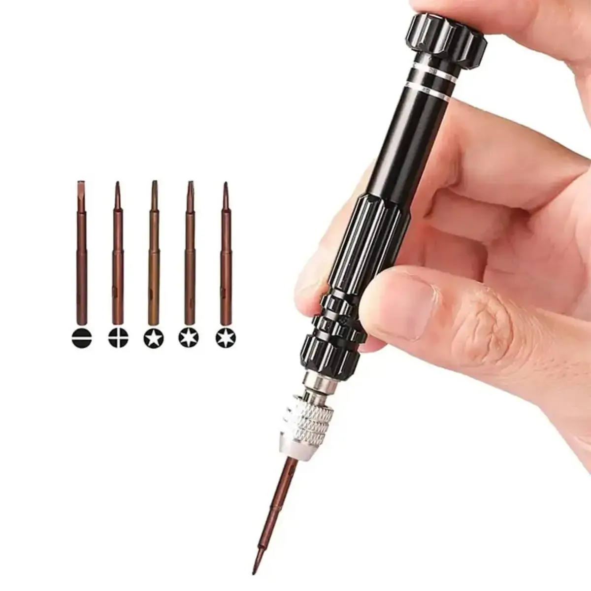 Kit de petit tournevis multifonctionnel 5 en 1, outil de réparation pour lunettes, lunettes de soleil, électronique, téléphone portable, bijoux et plus encore, 1 pièce 5