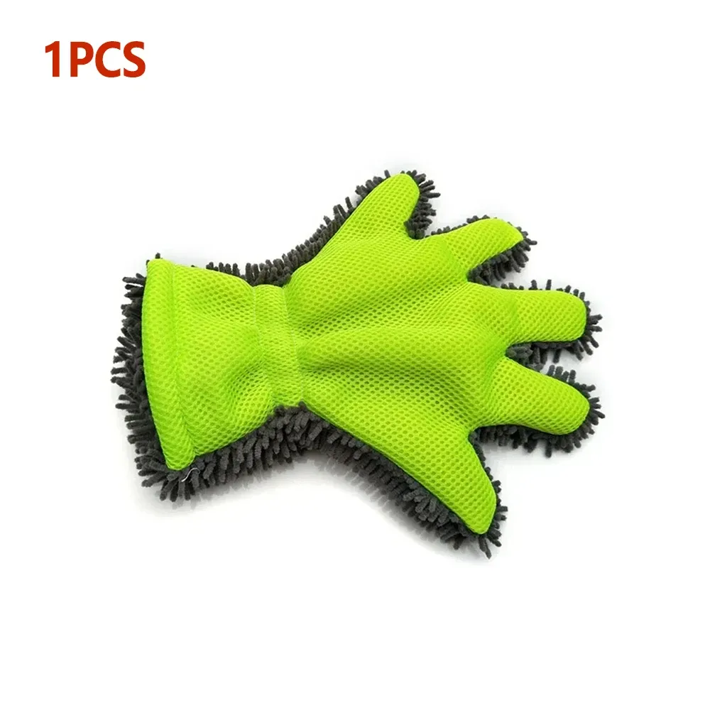 Gant de lavage pour voiture en microfibre chenille, double face, sans rayures 7