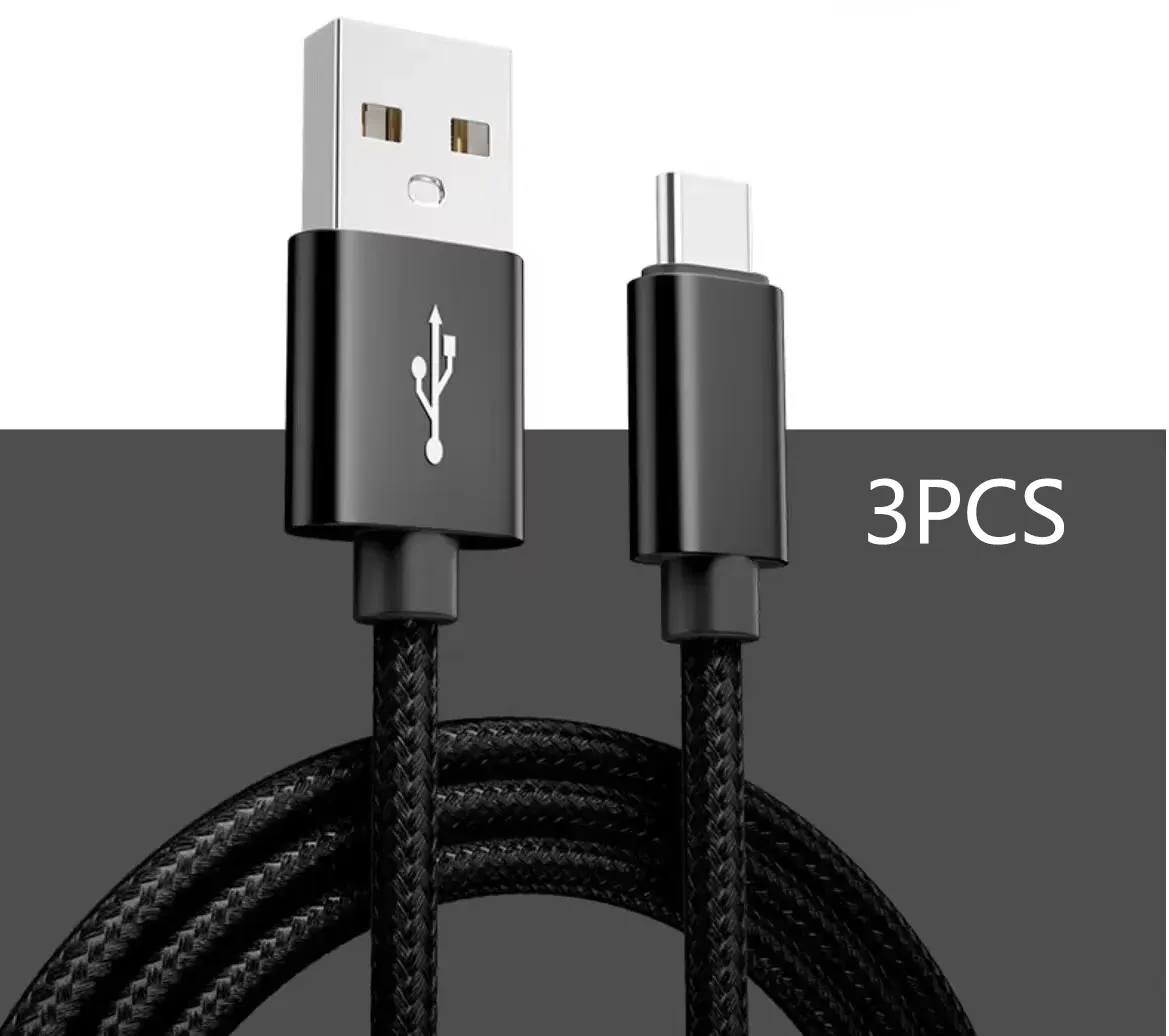 Câble de charge rapide USB vers USB-C pour smartphone, compatible Android et Samsung, lot de 1 ou 3 pièces 7