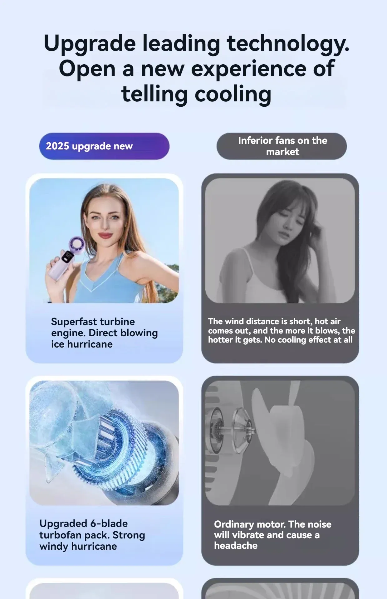 Ventilateur portable pliable en situation