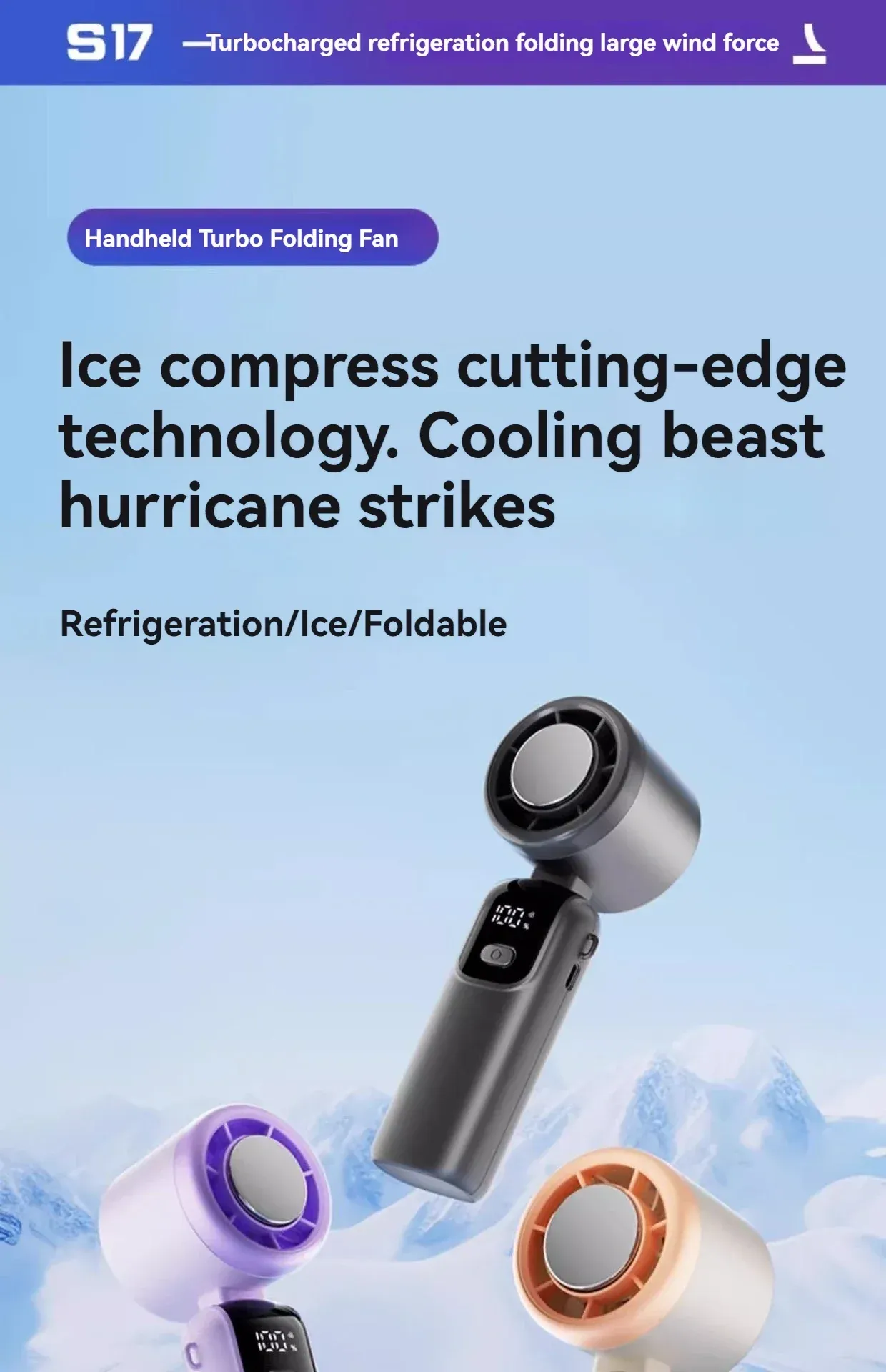 Ventilateur portable, détail du design