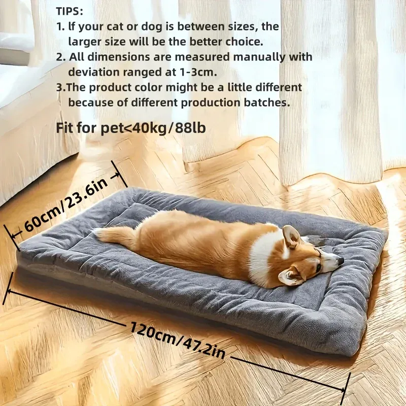 Grand lit-canapé en peluche pour chien et chat