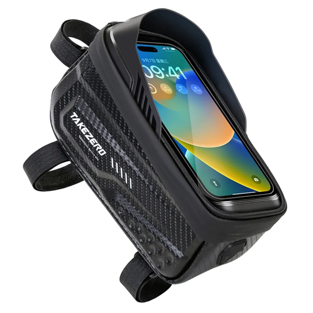 Sac de vélo étanche à écran tactile pour smartphone, compatible écrans de 4,7 à 6,8 pouces 10
