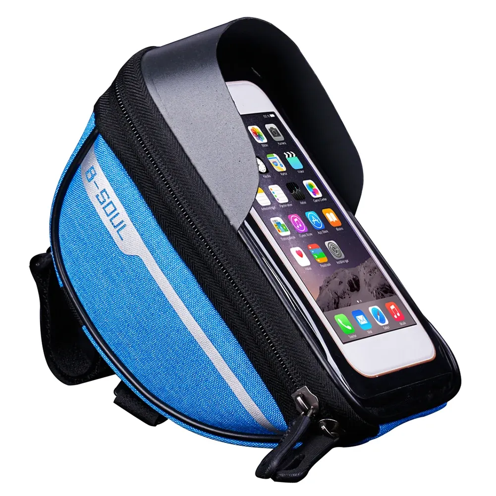 Sac de vélo étanche à écran tactile pour smartphone, compatible écrans de 4,7 à 6,8 pouces 9