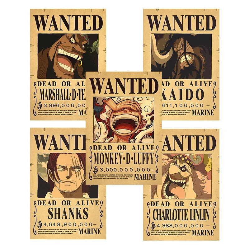 56 autocollants One Piece avis de recherche pour téléphone, ordinateur portable, guitare, voiture et mur, stickers graffiti cool 3