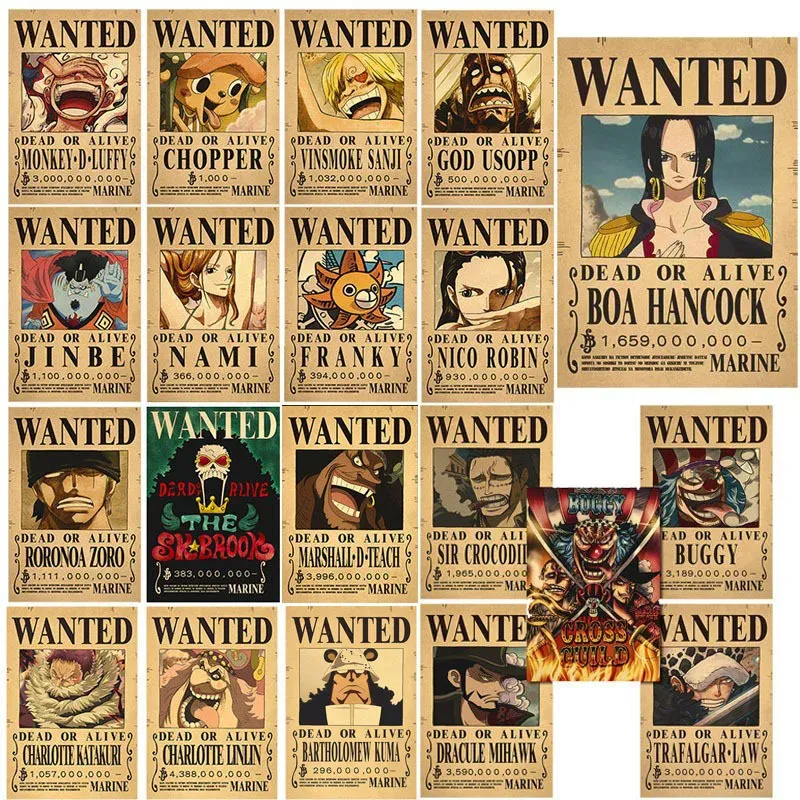 Détail des motifs d'autocollants One Piece