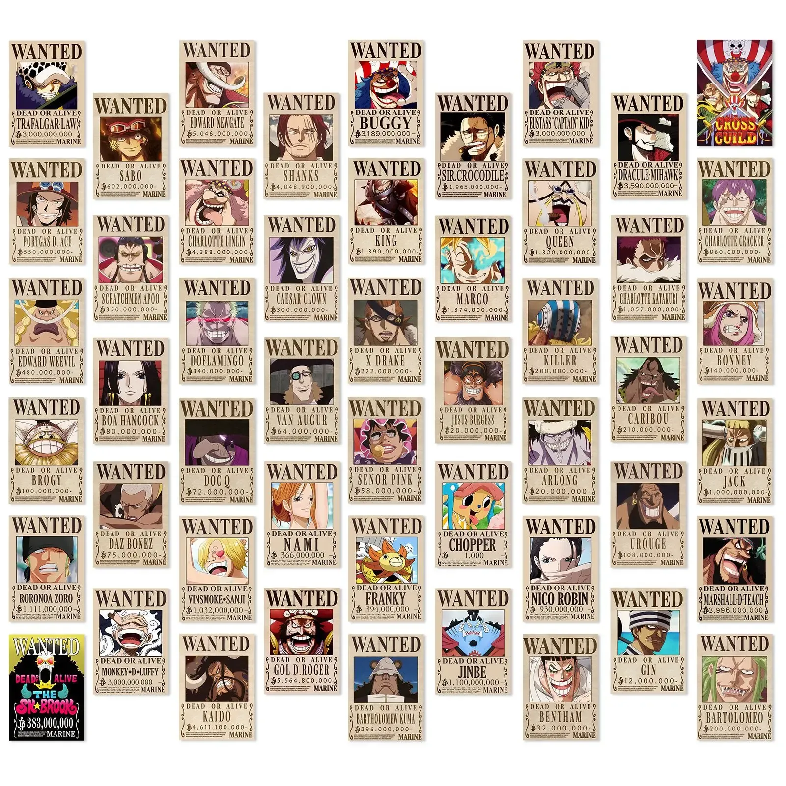 Autocollants One Piece, finition et détails du motif