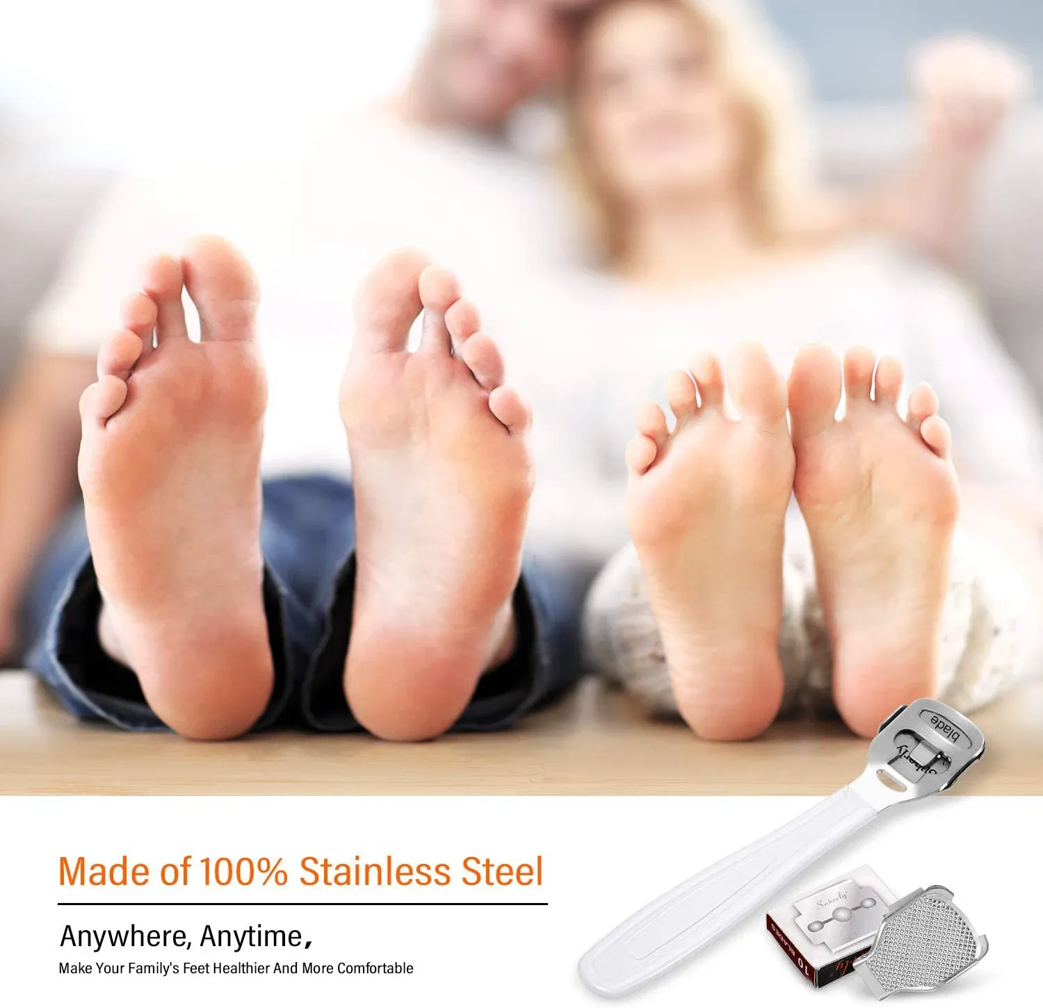 Rasoir pour pieds vue de côté