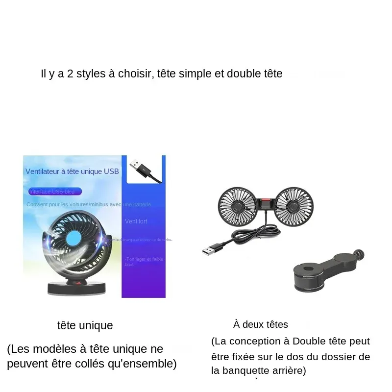 Ventilateur arrière pour voiture, vue d'ensemble