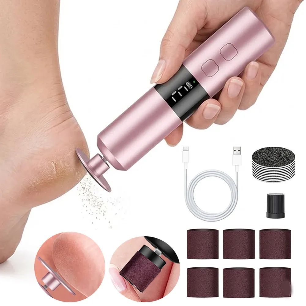 Lime électrique rechargeable pour pieds, élimination des callosités et peaux mortes