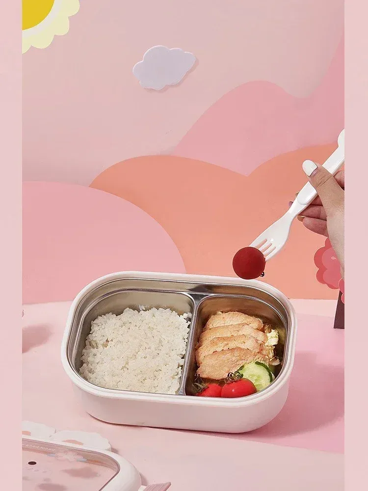 Boîte à Bento lapin, compartiments intérieurs