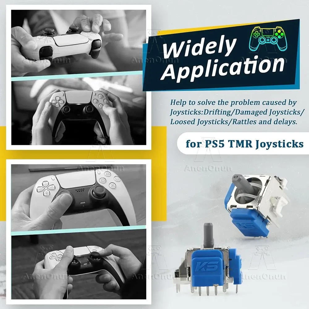 Manette électromagnétique TMR pour PS5, kit de remplacement sans dérive, capteurs analogiques 3D 2