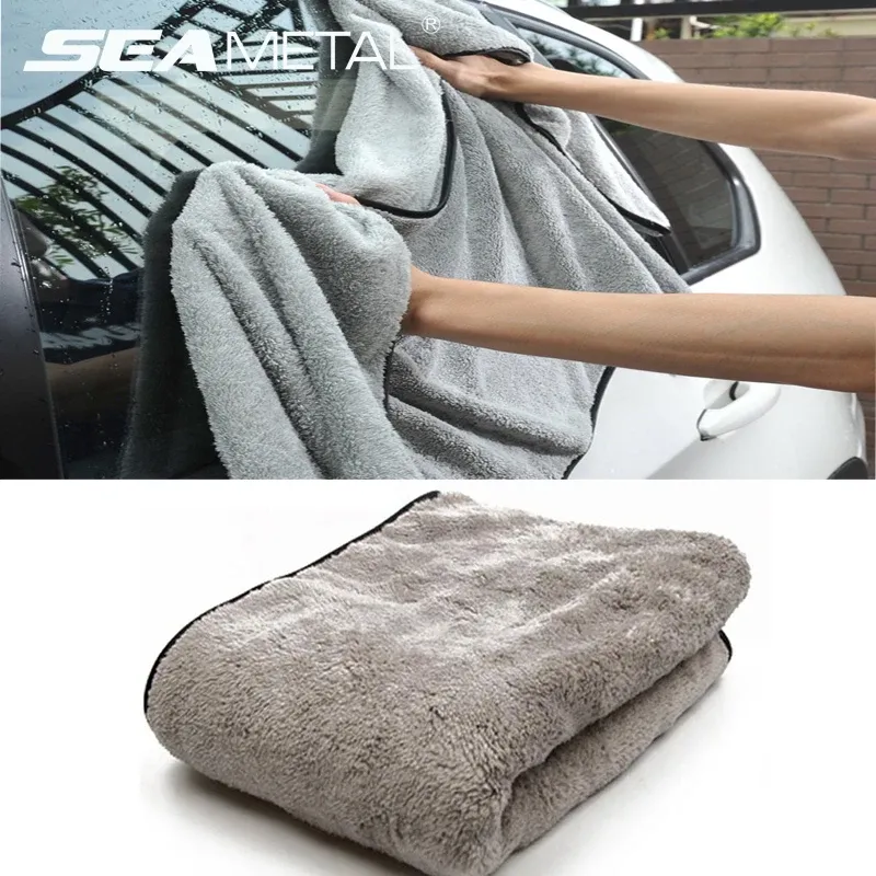 SEAMETAL – Serviette de lavage automatique en microfibre, super absorbante, pour le nettoyage et le séchage de voiture, chiffon multifonction pour accessoires de lavage auto